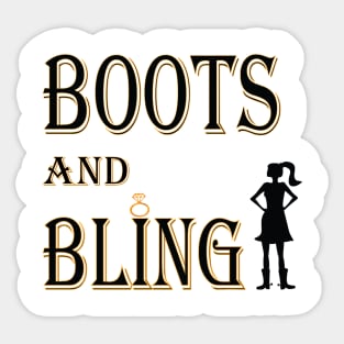 Boots and Bling Sticker